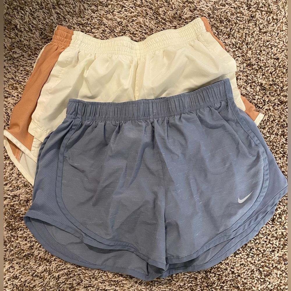 Nike Dry-Fit Tempo Brief-lined Running Shorts, Blue & Yellow